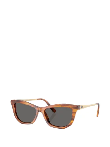 Ριγέ γυαλιά ηλίου Swarovski Eyewear καφέ