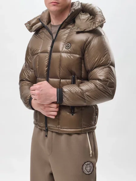 Пуховик Armani Exchange коричневий