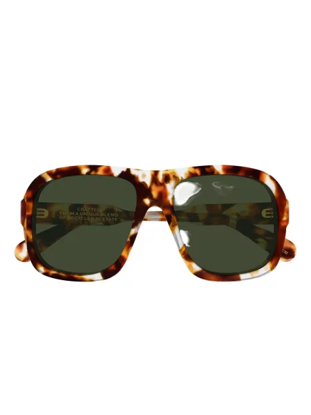 Ochelari de soare Chloé Eyewear cu imprimeu geometric maro