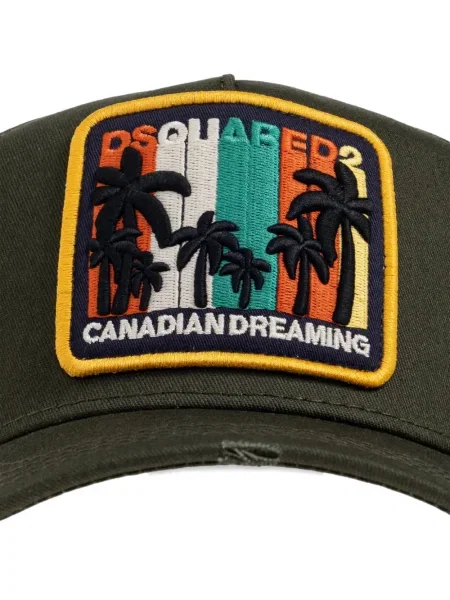 Căciulă Dsquared2 cu broderie verde