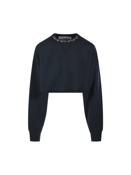 Kołnierzykowy bluza Golden Goose o krotszym kroju czarna