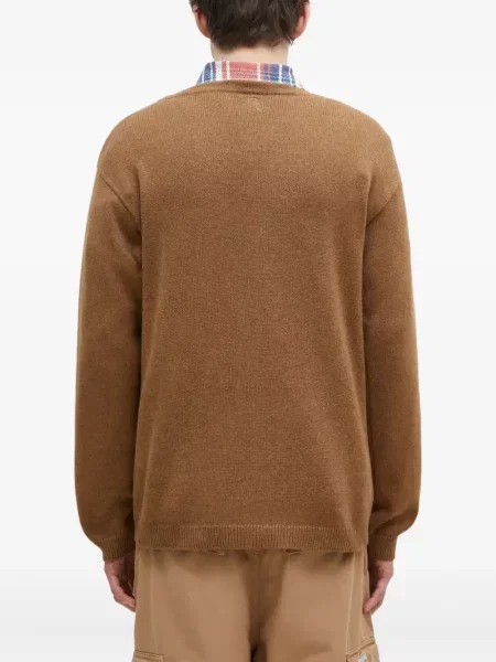 Pulover Human Made cu motiv cu inimi maro