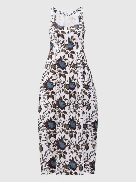 Сукня міді Sanne з льону в квітковий принт Faithfull біла