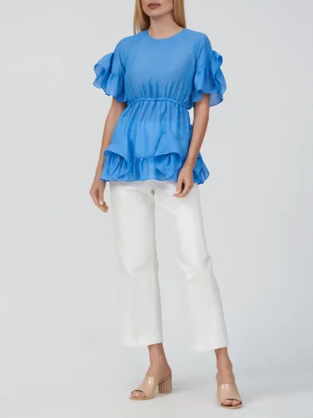 Блуза Goen.j блакитна