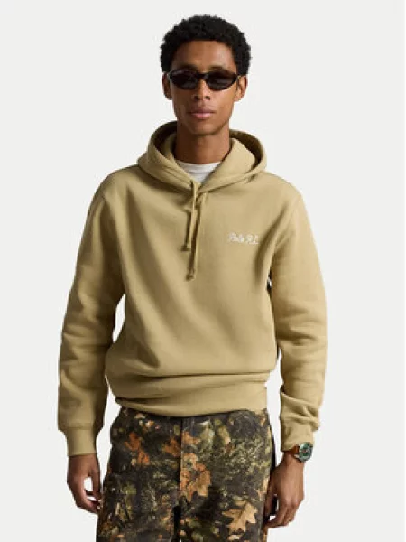 Polo Ralph Lauren mikina s kapucňou pánska s bavlnou béžová