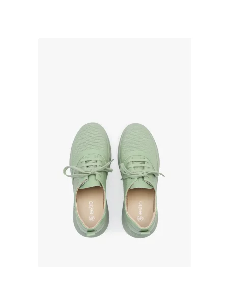 Кеди літні шкіряні Estro зелені