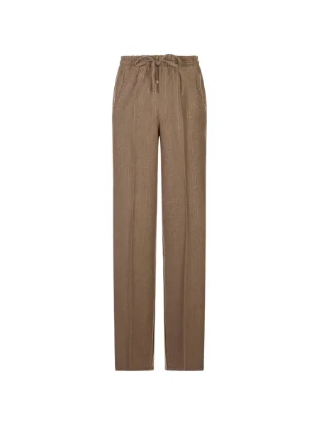 Pantaloni Kiton cu cordon maro