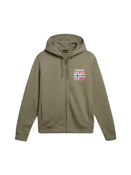 Bluza z kapturem Napapijri zielona