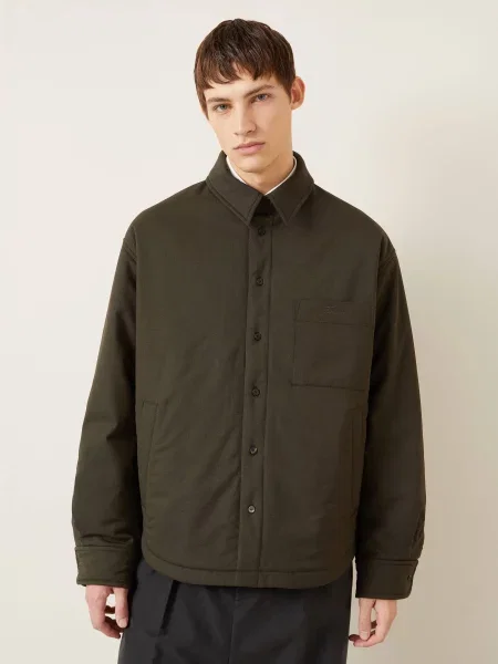 Jacquemus Svrchní Košile La Chemise Boulanger khaki