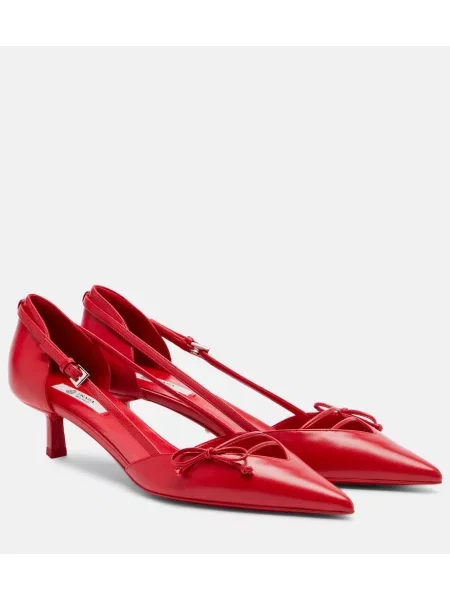 Usnjene salonarji Prada rdeča