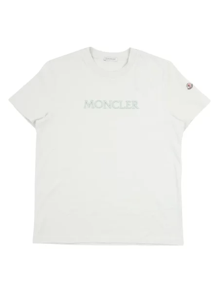 Koszulka Moncler z logo zielona