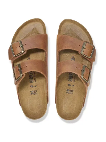 Birkenstock De piele șlapi Arizona | narrow fit maro