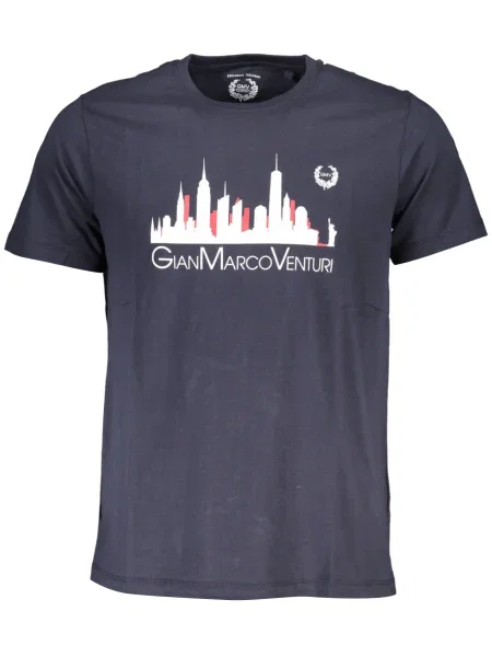 Tricou Gian Marco Venturi scurt albastru