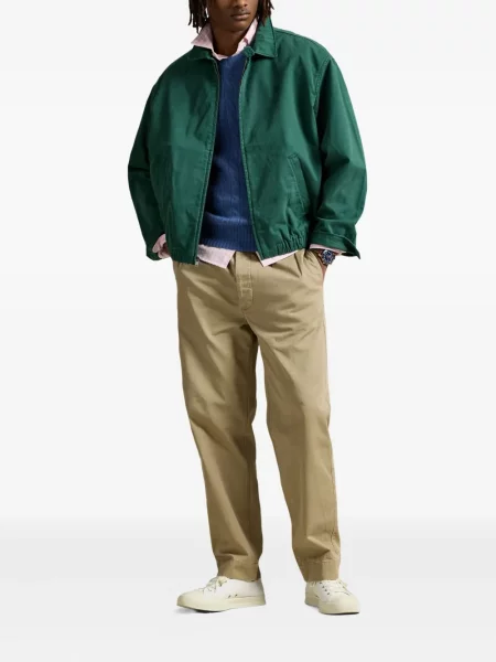 Slip de baie Polo Ralph Lauren alergare cu cordon cu imagine alb