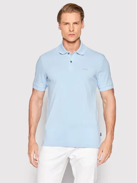 Boss Tricou polo Pallas celest albastru