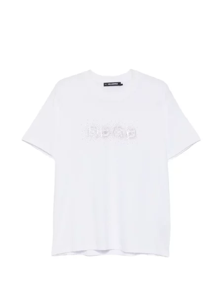 Stras tricou Karl Lagerfeld alb