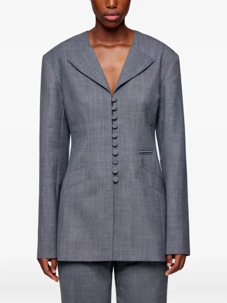 Geacă cu puf Ganni gri