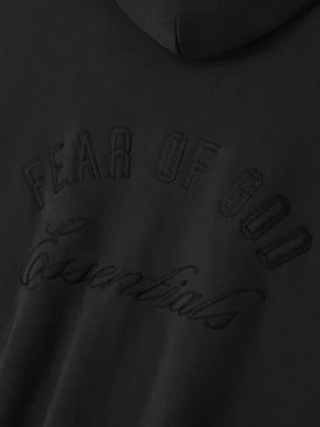 Hoodie Fear Of God Essentials κλασικό μαύρο