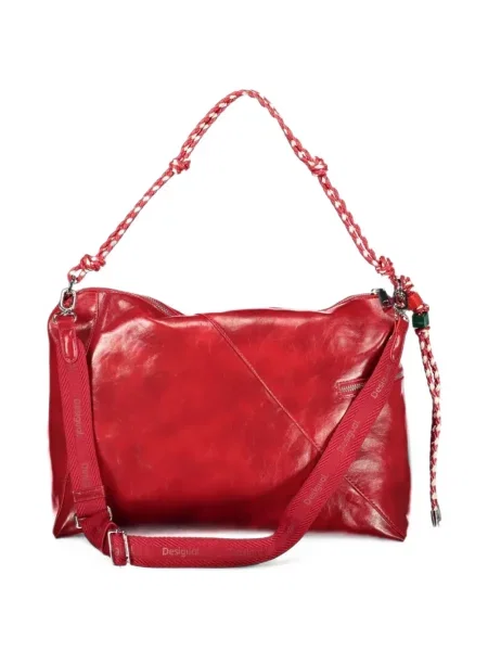 Remenčić shopper torbica Desigual upletena s autogramom crvena