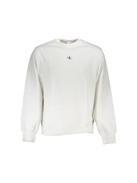 Bluza Calvin Klein z długim rękawem biała