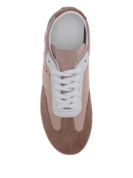 Sneakerși Marni din piele de căprioară roz
