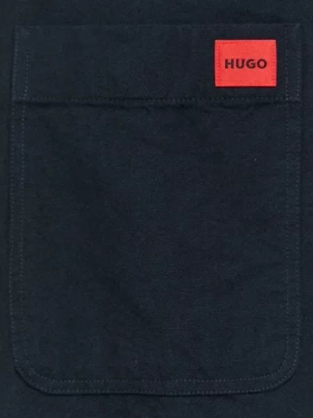 Сорочка HUGO Evito slim комір button-down чорний