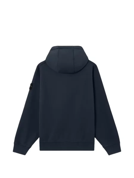 Суичър с качулка Stone Island камъни синьо