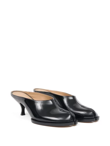 Papuci tip mules Maison Margiela din piele negru