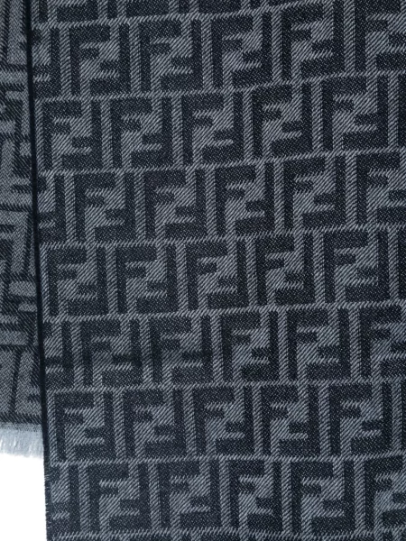 Fular Fendi din jacard albastru