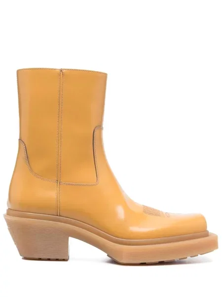Botine Vtmnts cu broderie cowboy portocaliu