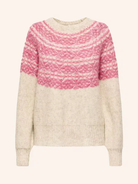 Only Sweter grau fuksja