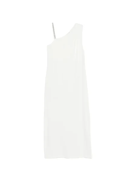 Sukienka midi Panicale do kolan na jednym ramieniu garniturowa