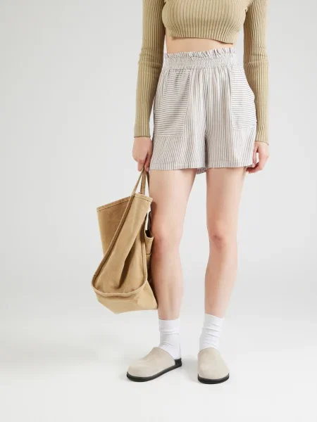 VERO MODA Pantaloni VMBUMPY bej alb