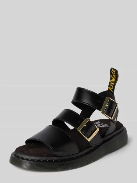 Sandały na paski ze skóry ze sprzączki model Gryphon' Dr. Martens czarny