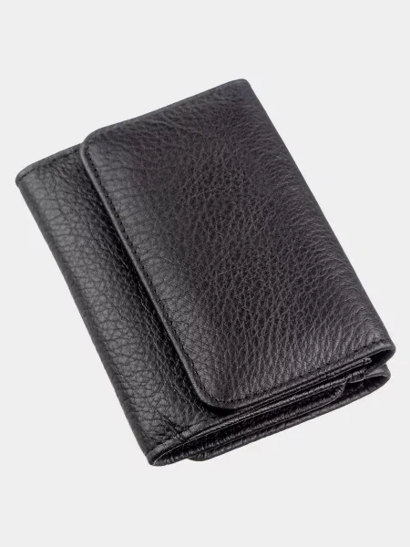Кожаный кошелек St Leather Accessories черный