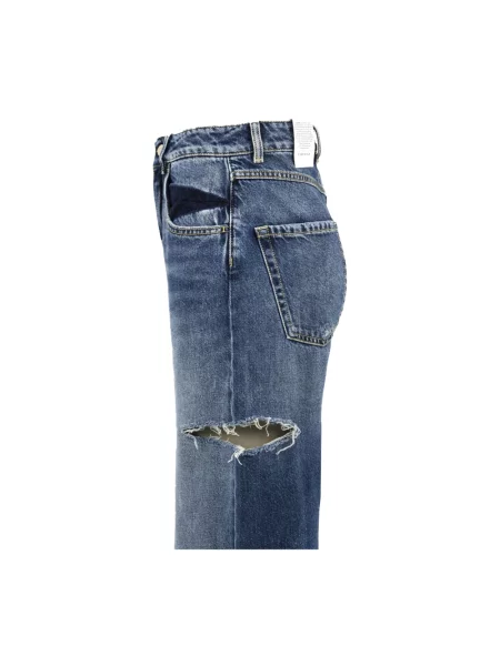 Szerokie jeansy Icon Denim niebieskie