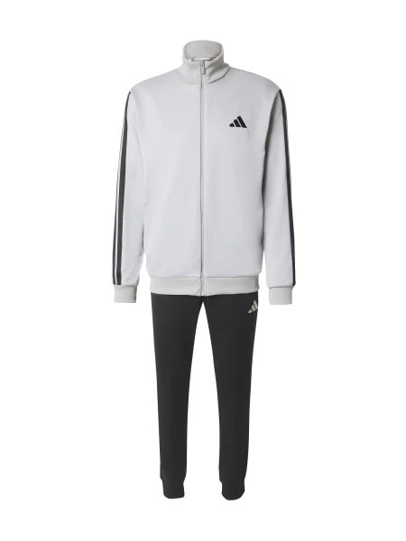 Prugasti sportski komplet Adidas Sportswear siva