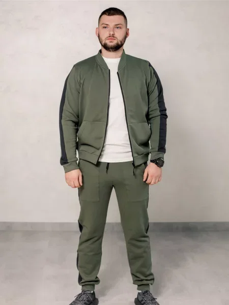 Костюмный спортивный костюм Feel And Fly хаки