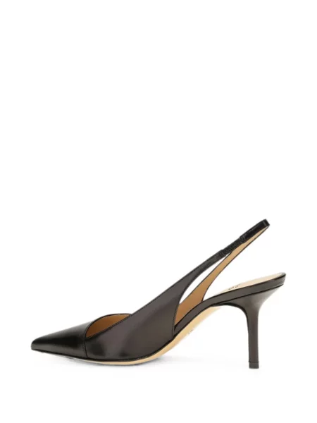 Pantofi cu toc Francesco Russo slingback negru