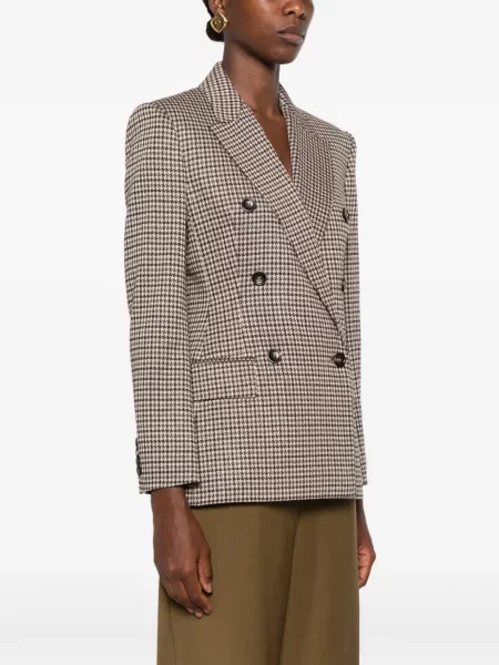 Geacă Max Mara cu model pepito cu două rânduri de nasturi