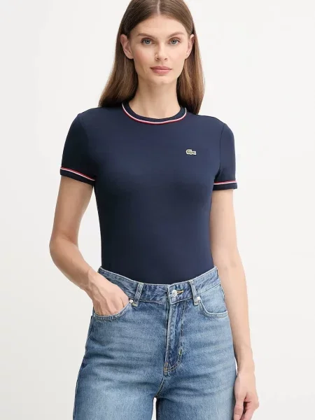 Тениска Lacoste дамска тъмносиньо