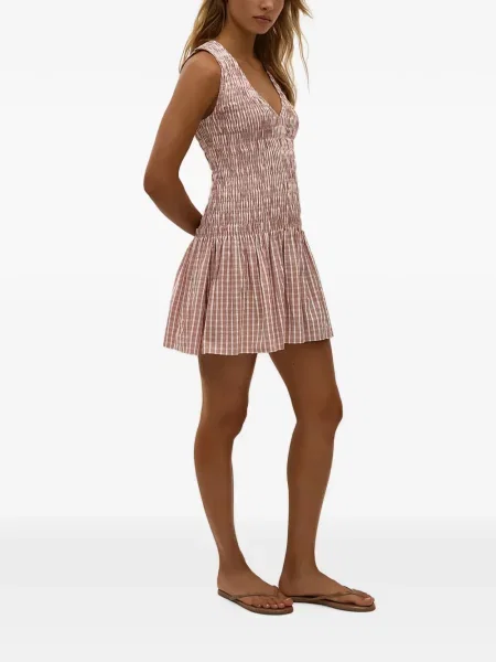 Rochie Faithfull în carouri roz