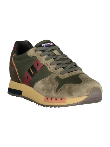 Sneakersy Blauer skórzane zielone