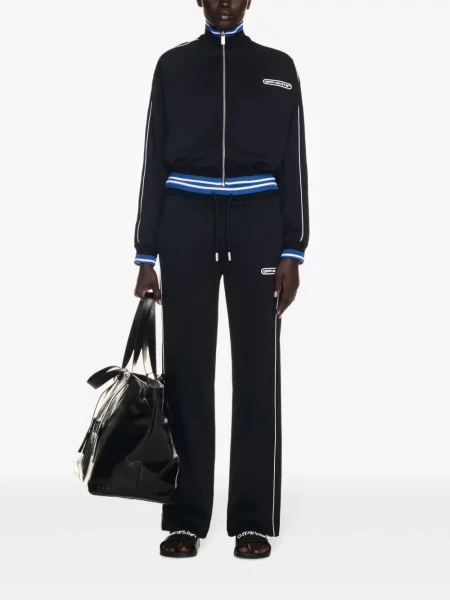 Bėgimas tiesaus kirpimo kelnės Off-white balta