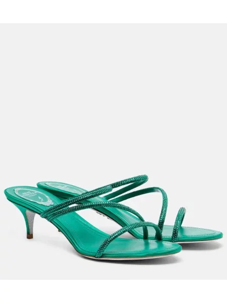 Sandale Rene Caovilla de cristal verde