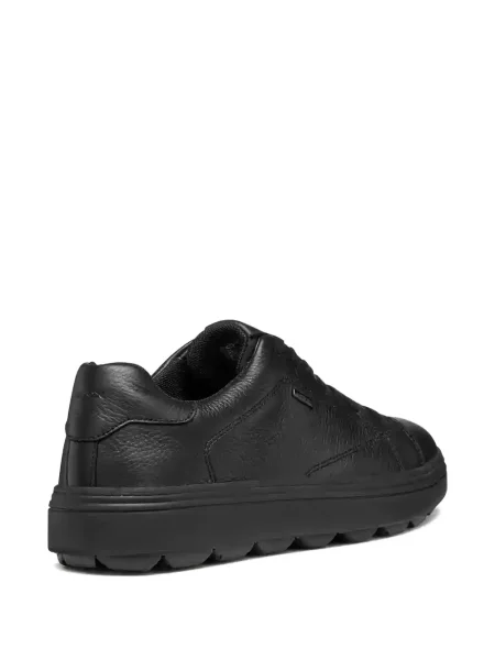 Sneakerși Geox din piele cu autograf negru
