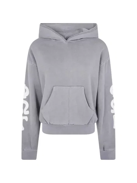 Hanorac cu glugă Fear Of God Essentials din fleece clasic gri
