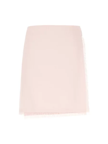 Spódnica Burberry wełniana różowa