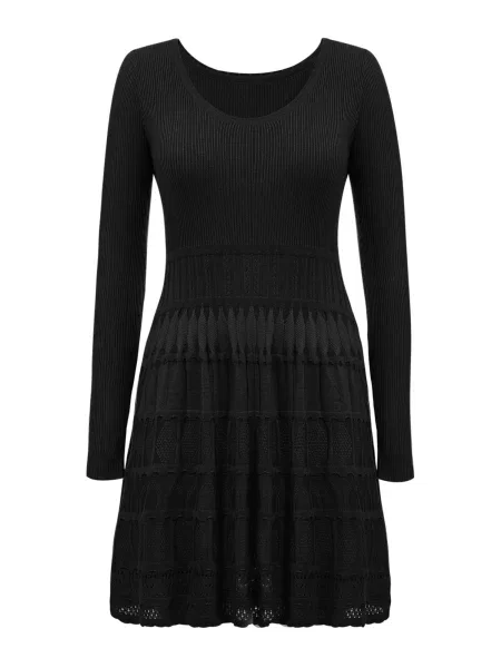 Imily Bela Rochie tricotat negru