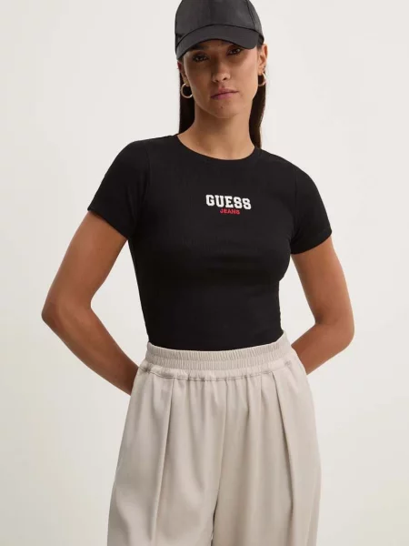 Тениска Guess Jeans черно